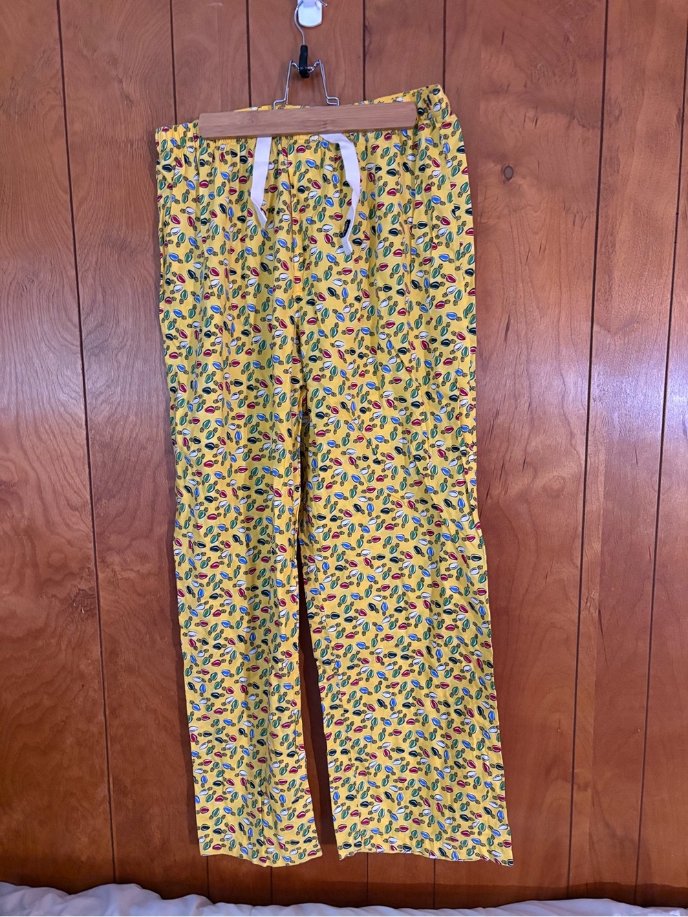 Old Navy Yellow Leaf-Print Drawstring Pajama Pants